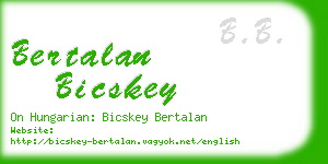 bertalan bicskey business card